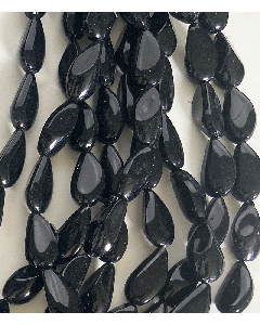 18301 - Sort Glas streng 24x10mm