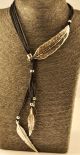15279 - Halskæde med forsølvet vedhæng