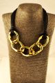 15293 - Halskæde med forgyldt vedhæng
