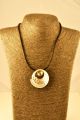 15313 - Halskæde med forsølvet vedhæng